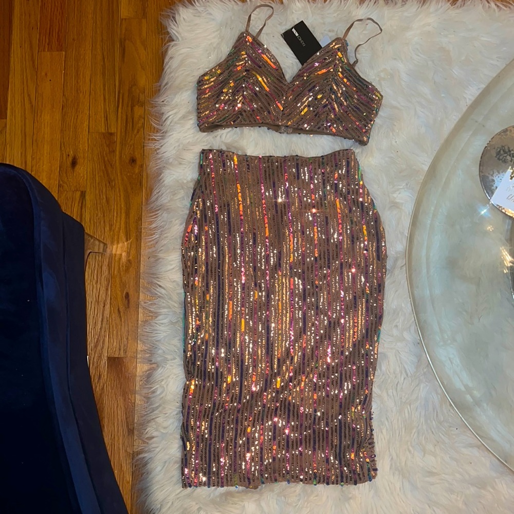 NWT Women’s two piece Sequin Set